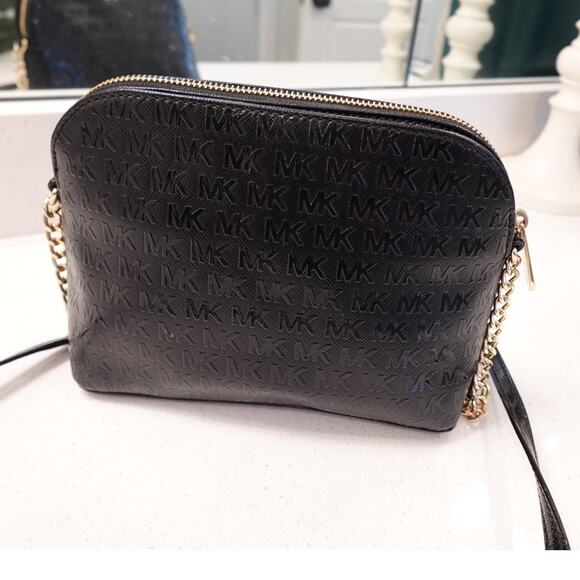 Michael Kors Medium Crossbody Handbag /Purse Black dome - Picture 3 of 15